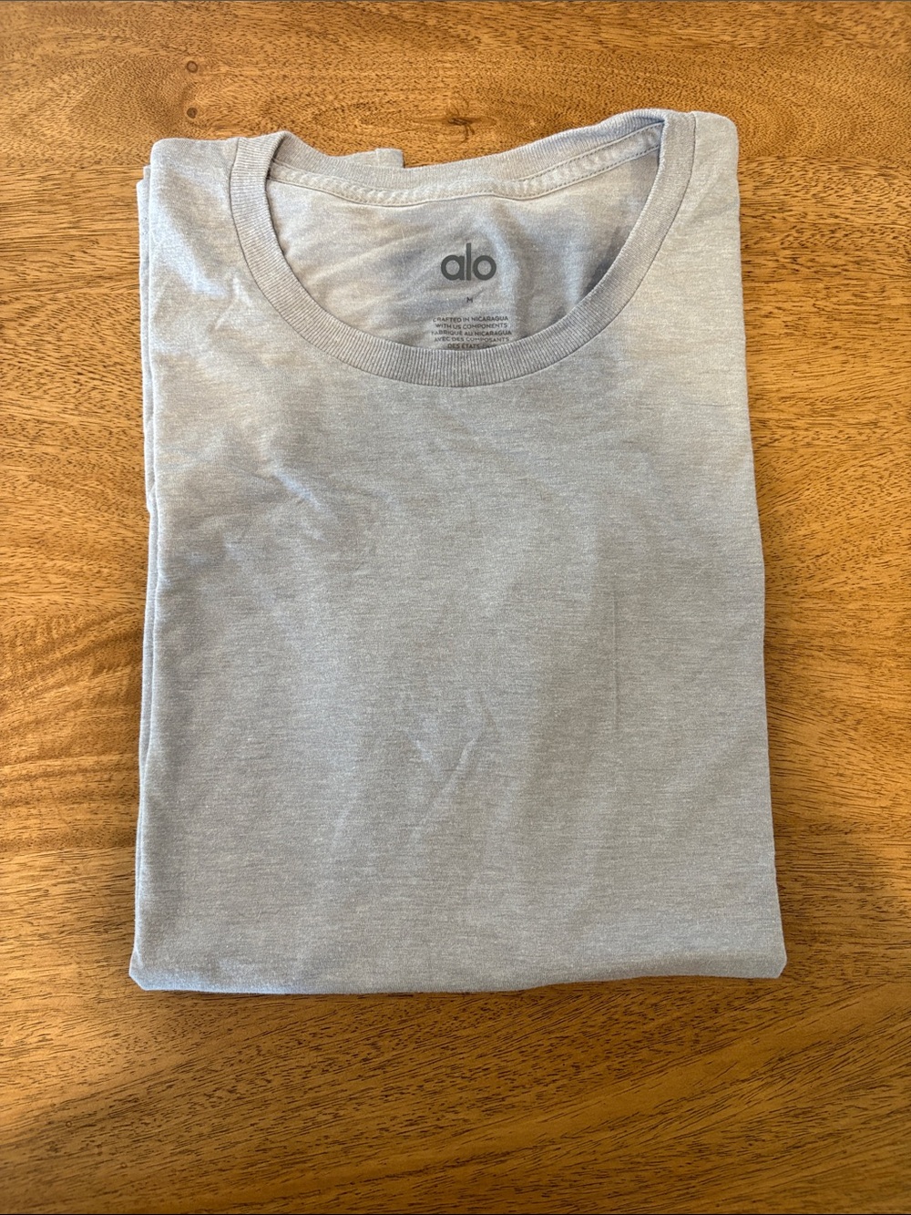 ALO Yoga Men’s Crew Neck T-Shirt — Heather Gray